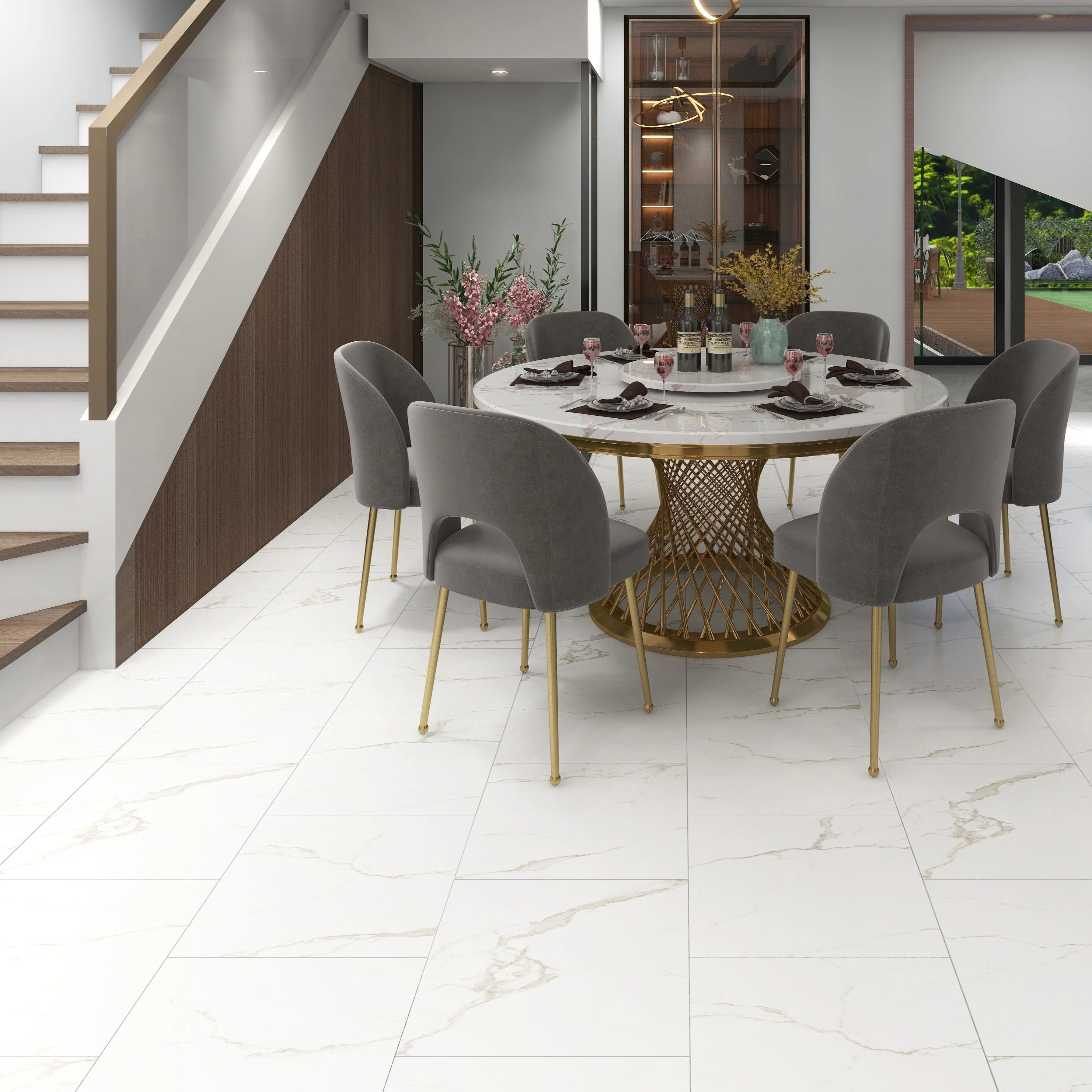 »Carrara Marmor« Klick-Vinylboden 1m² - Image 2