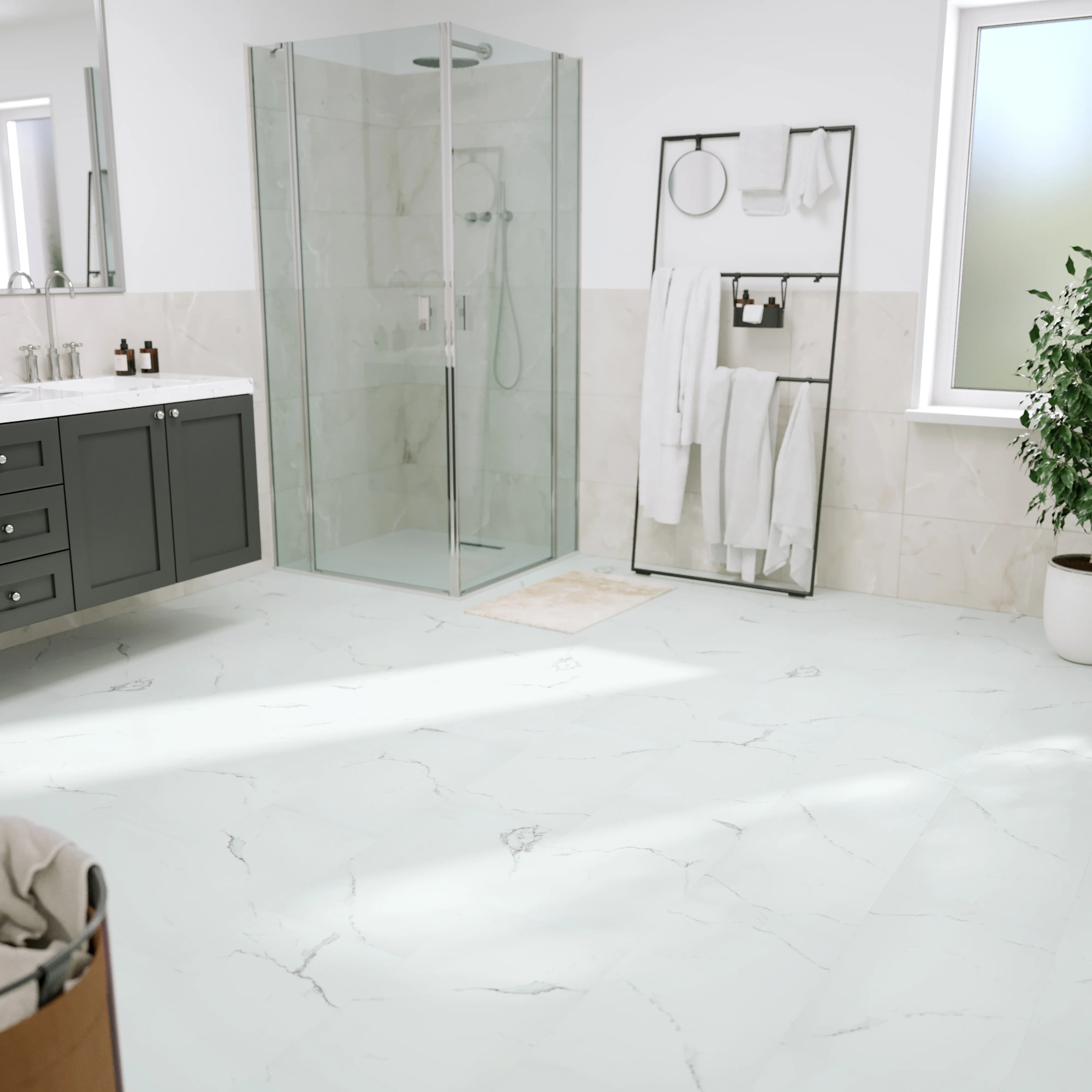 »Carrara Marmor« Klick-Vinylboden - Image 3