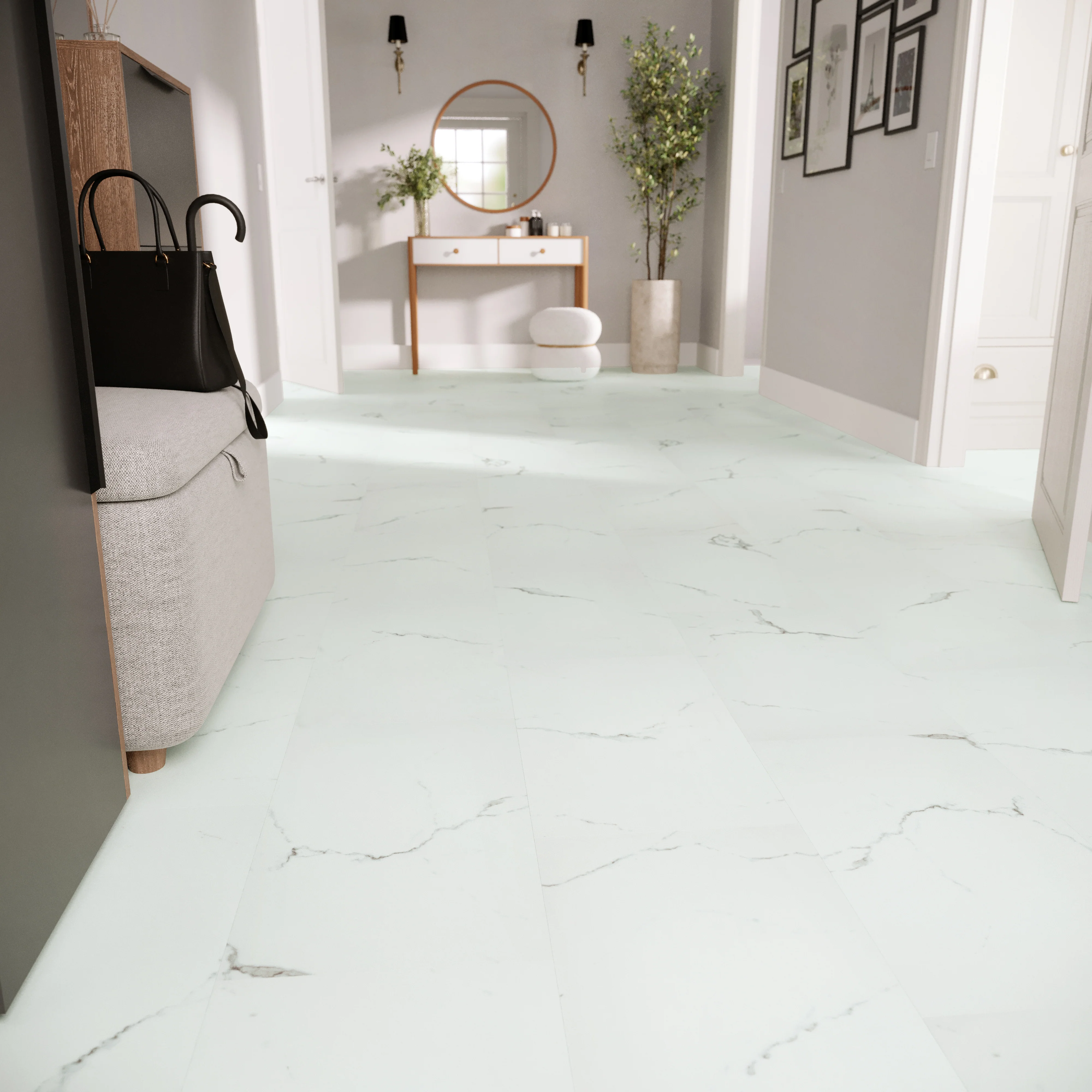 »Carrara Marmor« Klick-Vinylboden - Image 6