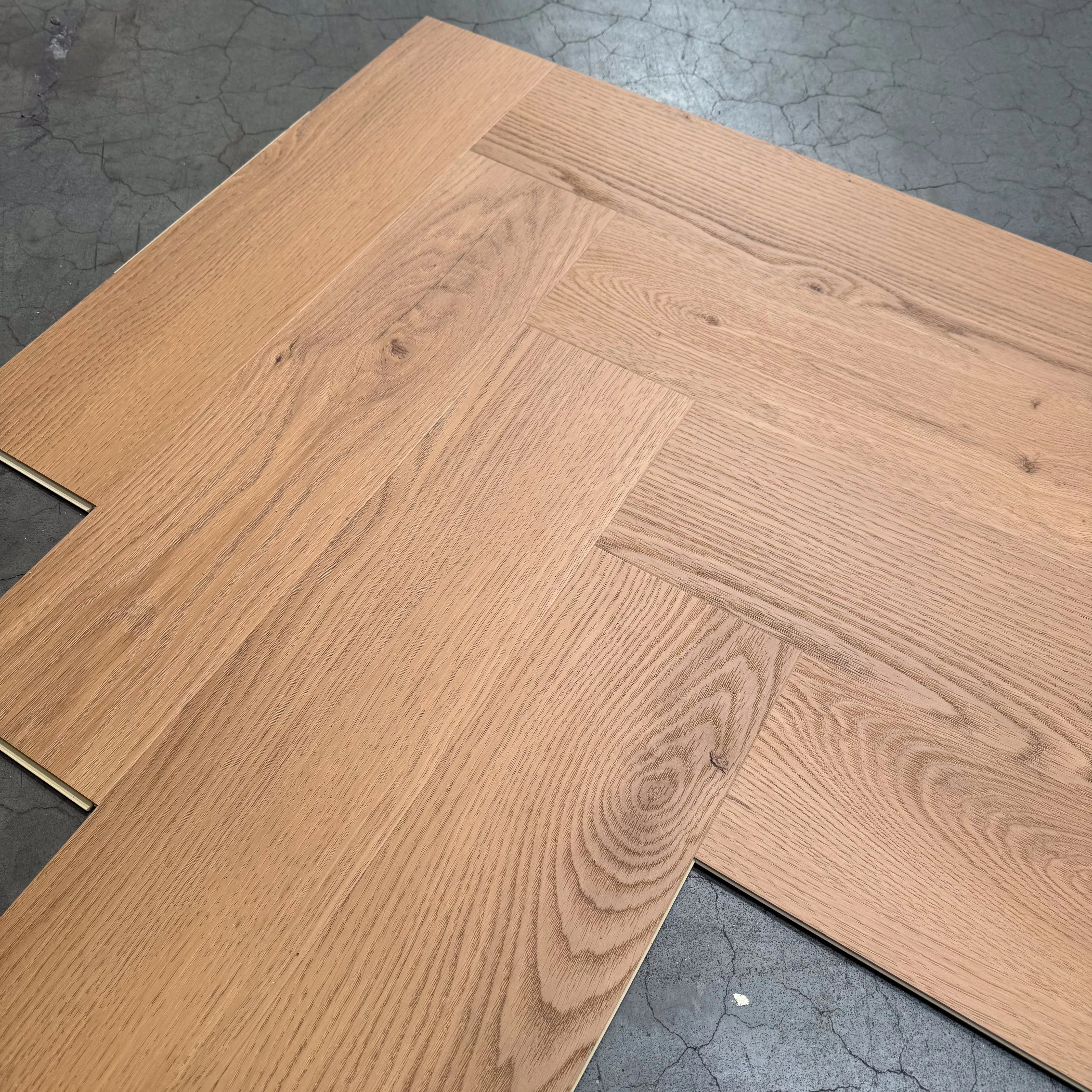 »Honey Oak« Premium Klick-Vinyl Fischgrät 1m² - Image 3