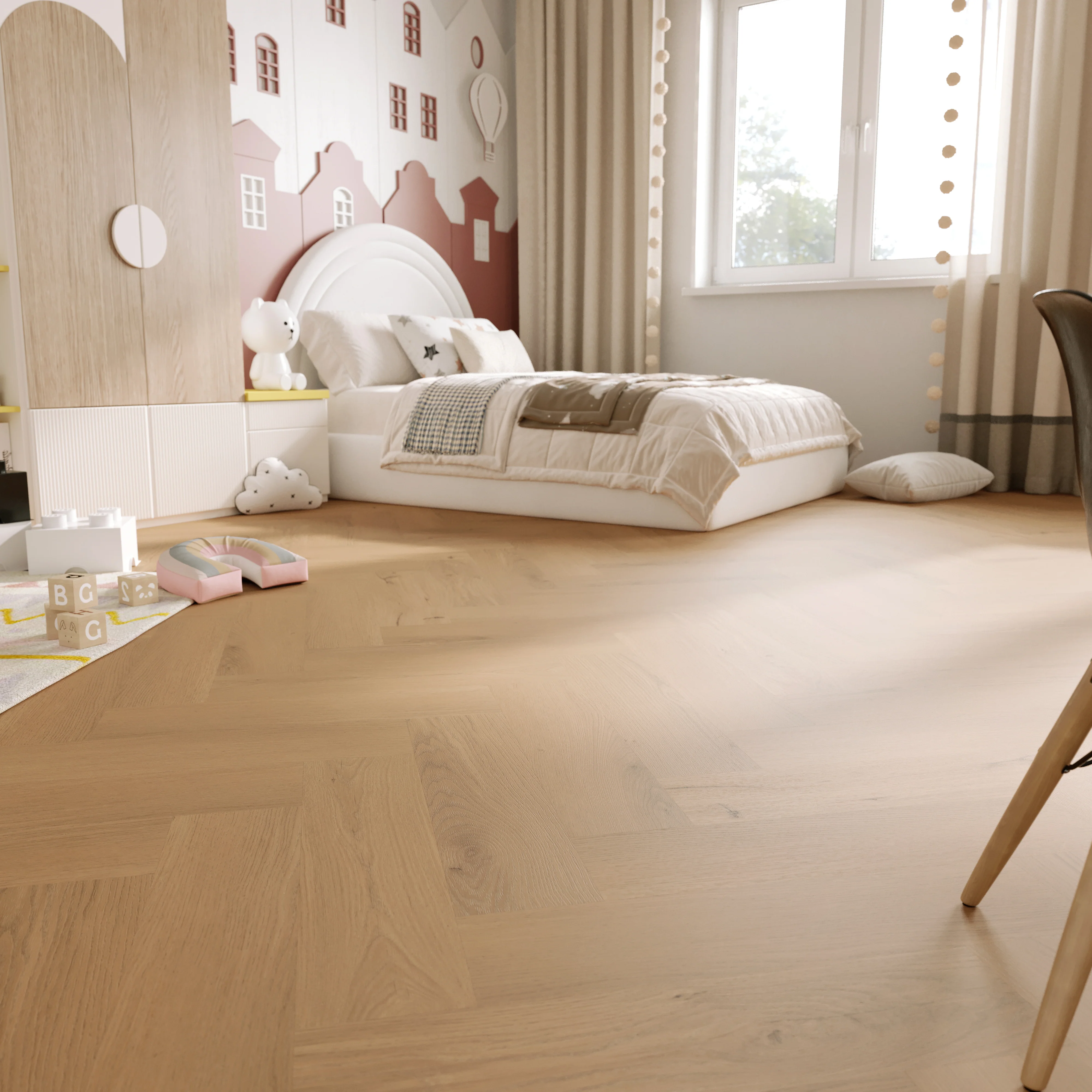 »Honey Oak« Premium Klick-Vinyl Fischgrät - Image 8