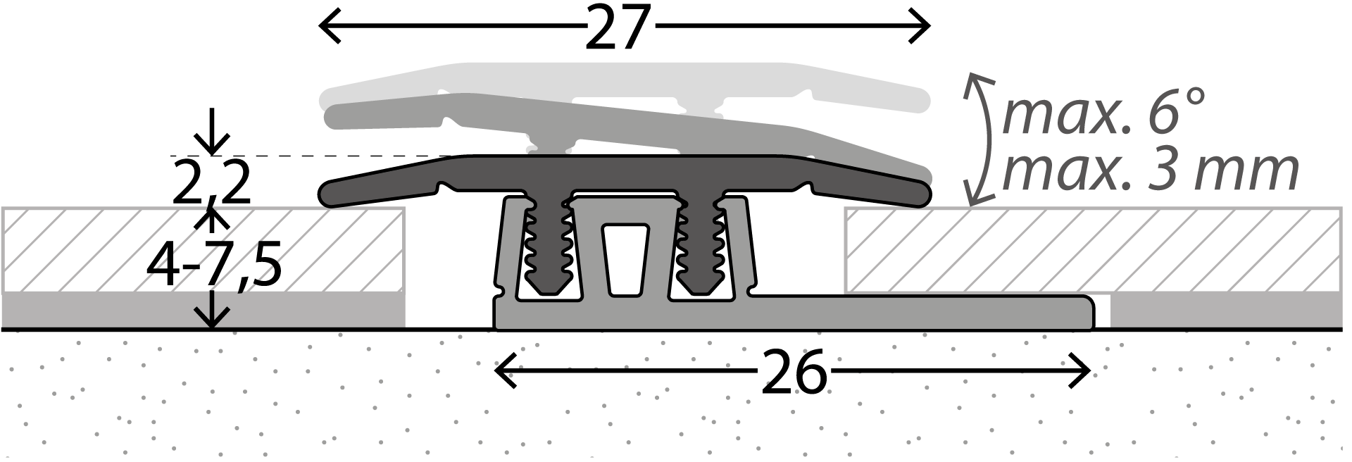 Prinz PROFI-DESIGN Übergangsprofil Nr. 322, 27 mm - Image 6