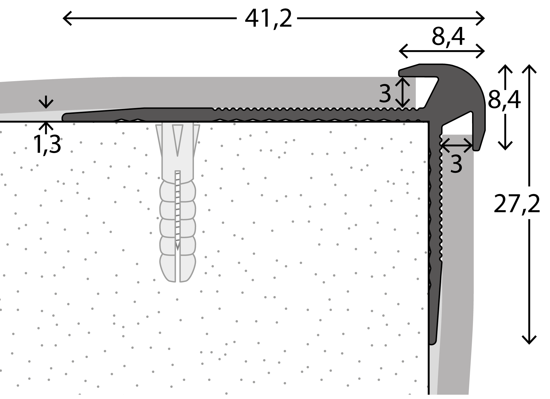 Prinz Treppenkante mit Einschub Nr. 289, 41,2 x 27,2 mm - Image 3