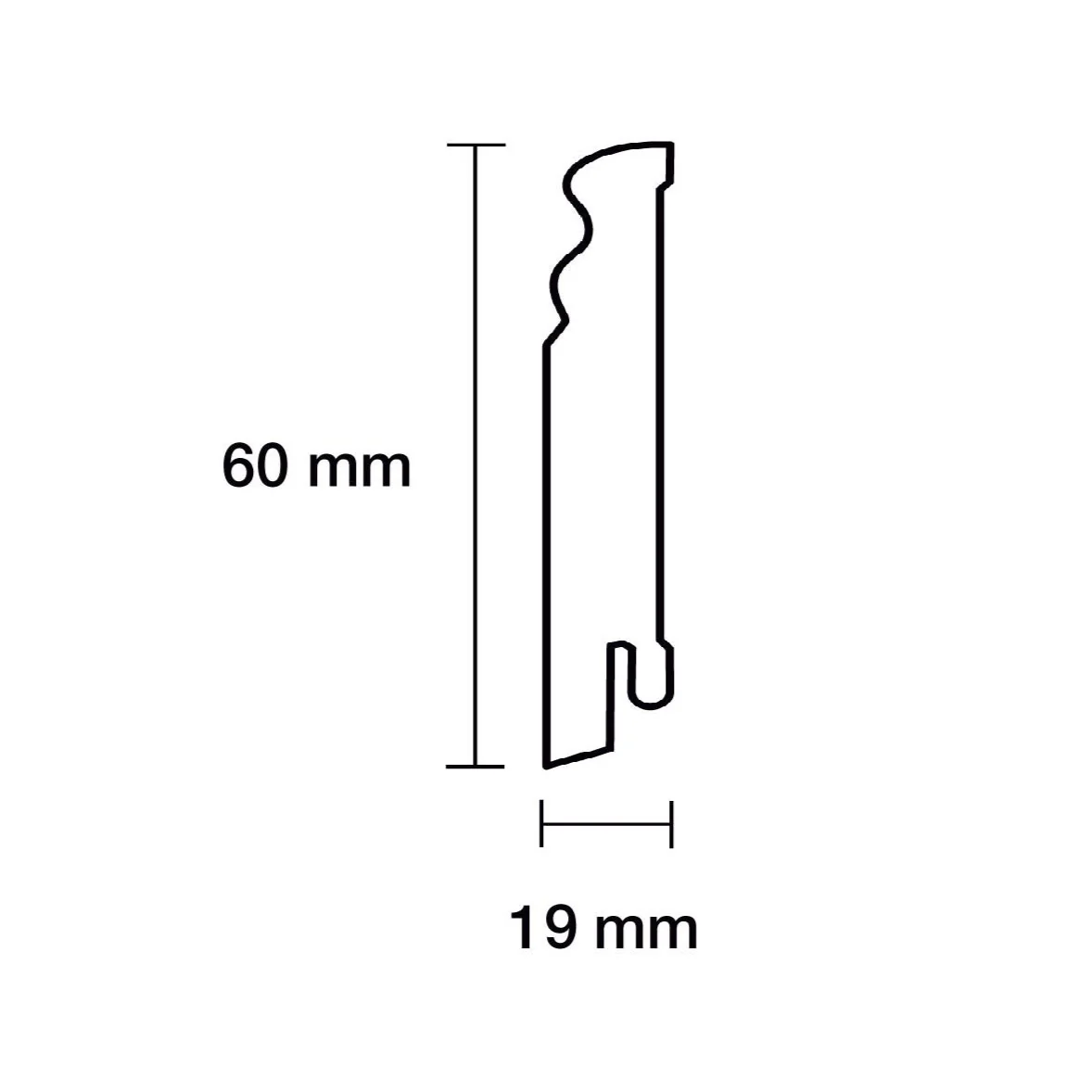 Sockelleiste Altberliner Profil Weiß 240cm - Image 2