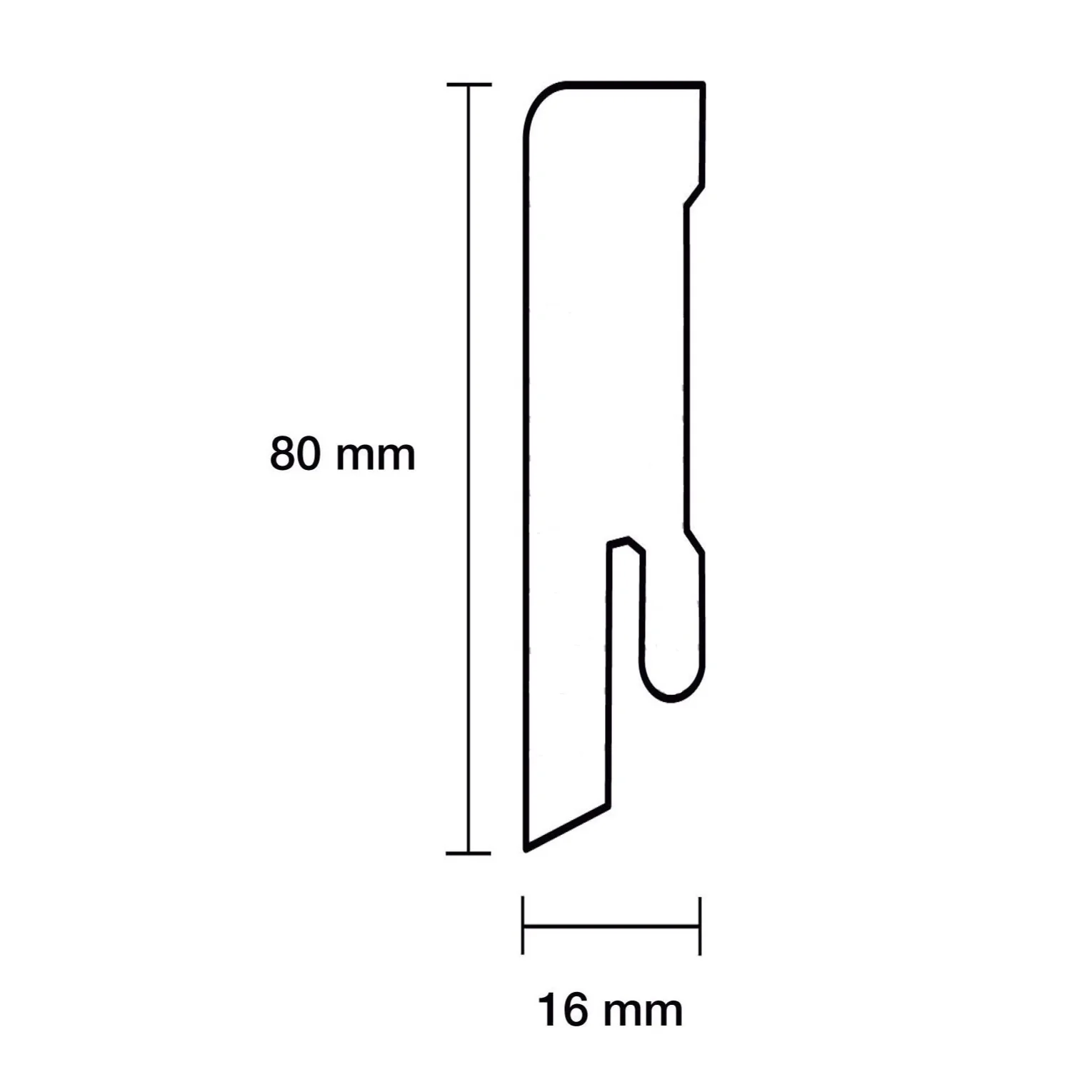 Sockelleiste Modern Weiß 240cm - Image 8